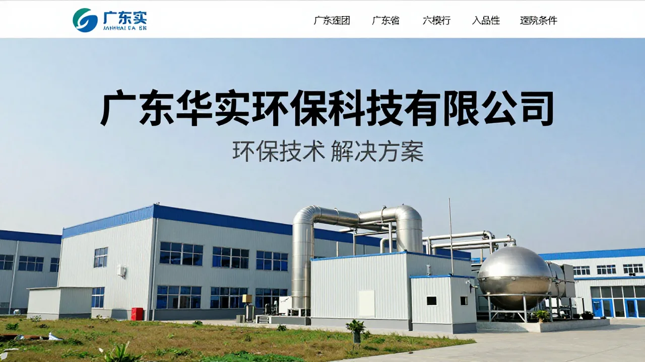 广东华实环保科技有限公司 首页主视觉